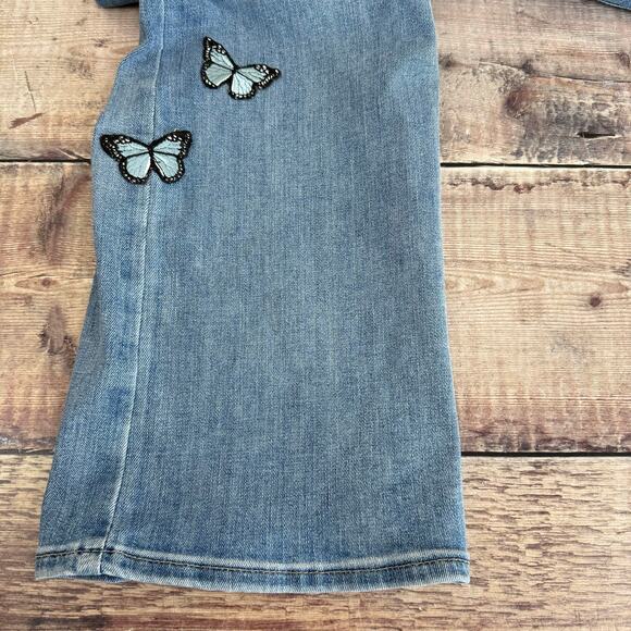 NYDJ Women's 8 Barbara Bootcut Jeans Lift Tuck Stretch Light Wash Patches - Picture 4 of 14